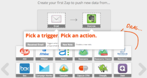 zapier trigger and action