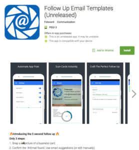 Folocard email templating automation for mobile