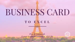 business card to excel a free and unlimited scanned contact to spreadsheet solution with folocard
