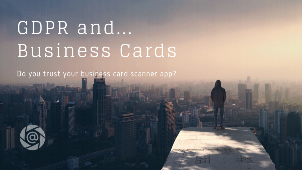 free business card scanner follow up email app privacy compliant gdpr ccpa violation fines